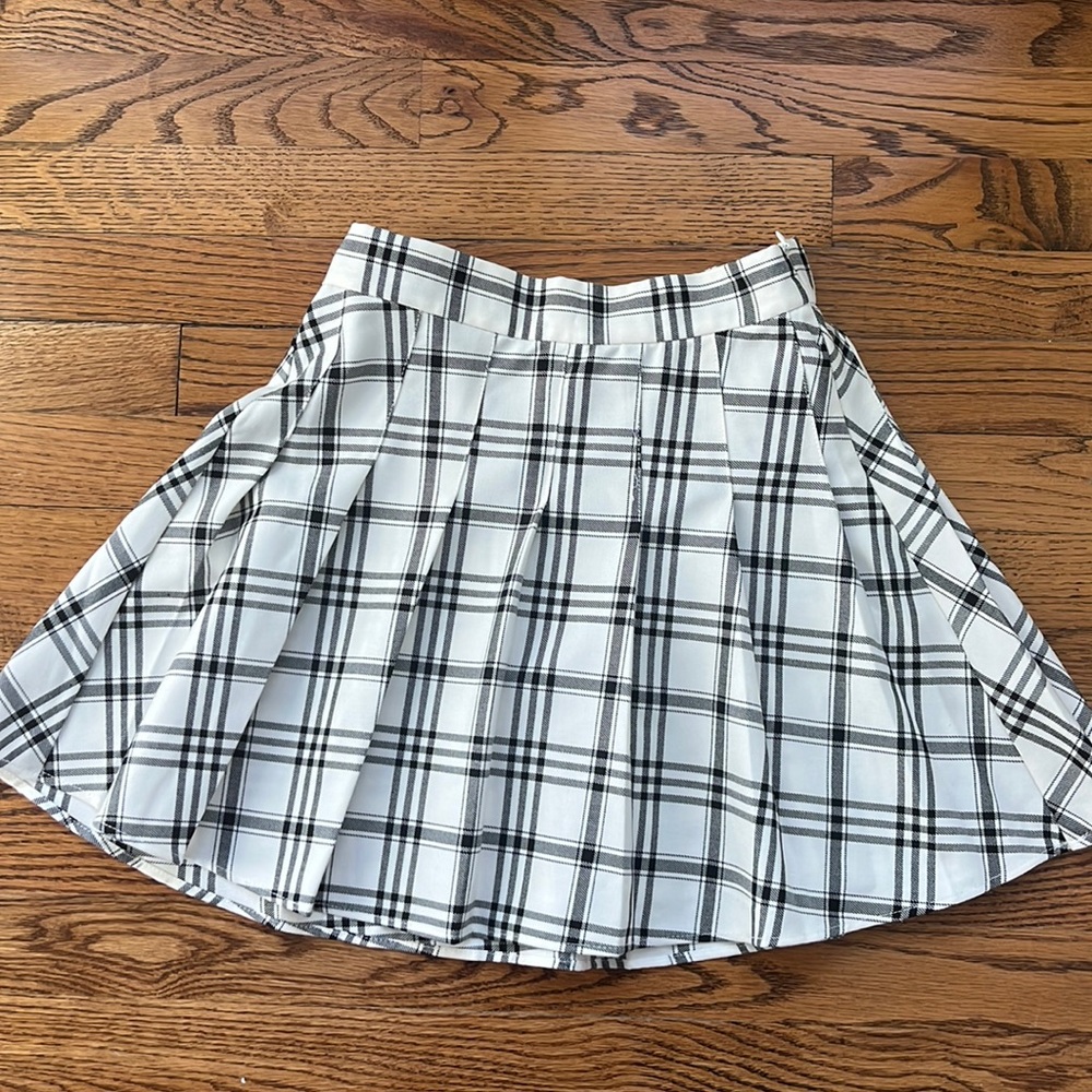 Plaid Garage Pleated Skirt